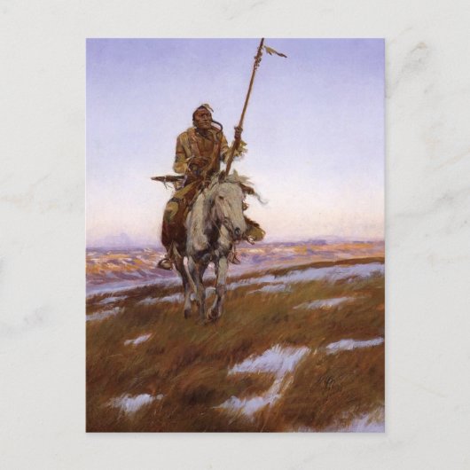 Charles Marion Russell - Cree Indian Postkarte (Vorderseite)
