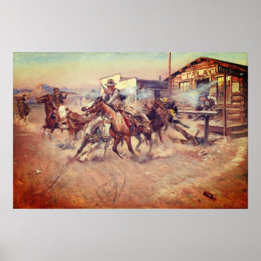 Charles Marion Russell – Rauch einer .45 Poster (Vorne)