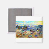 Charles Marion Russell The Bear Hunt Magnet (Vorderseite/Rückseite)