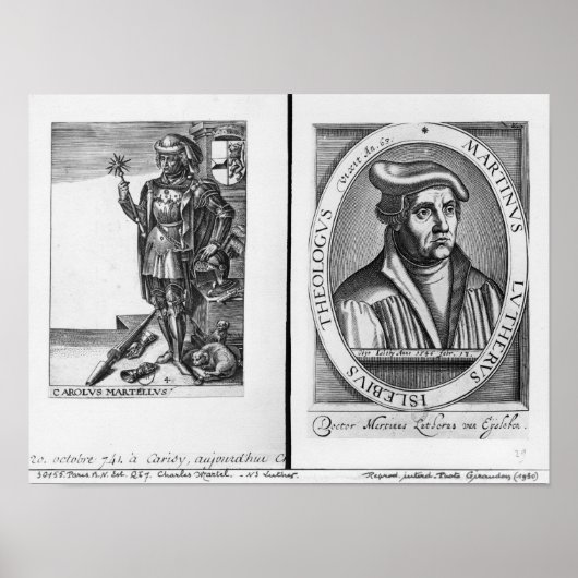 Charles Martel und Martin Luther Poster (Vorne)