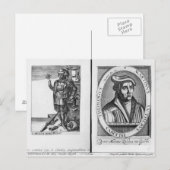 Charles Martel und Martin Luther Postkarte (Vorne/Hinten)