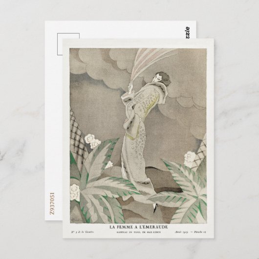 Charles Martin, Mode, Vintag Style Postkarte (Vorne/Hinten)