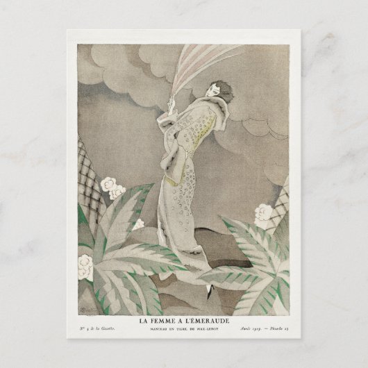 Charles Martin, Mode, Vintag Style Postkarte (Vorderseite)