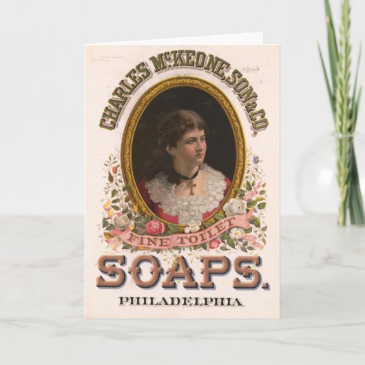 Charles McKeone, Son & Co., Antique Soap Ad Karte (Vorderseite)