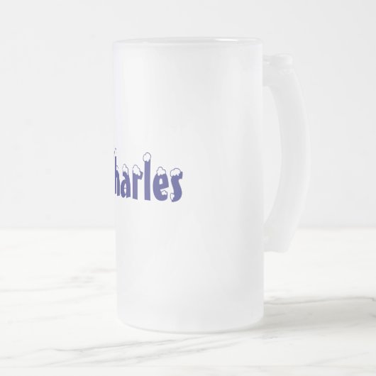 Charles-Name Art-Mattierte Tasse (VorderseiteRechts)