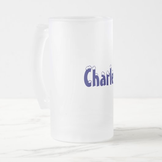 Charles-Name Art-Mattierte Tasse (Vorderseite Links)