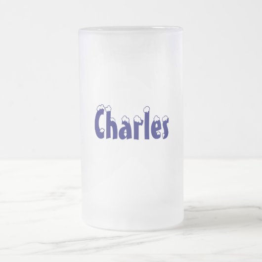 Charles-Name Art-Mattierte Tasse (Mittel)