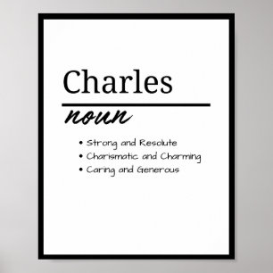 Charles, personalisierter Name Poster