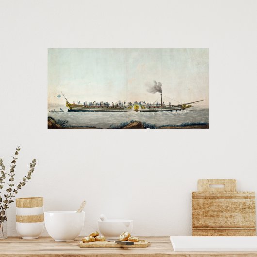 Charles-Philippe, das erste Dampfboot Poster (Küche)