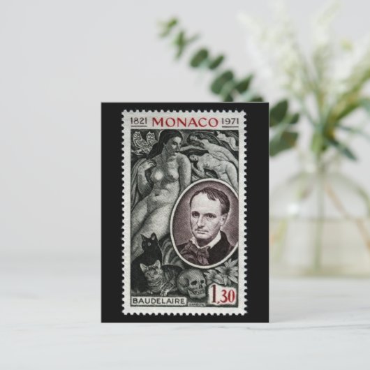 Charles Pierre Baudelaire (1821-1867) Postcard Postkarte (Stehend Vorderseite)