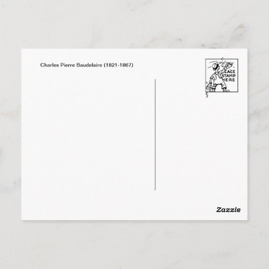 Charles Pierre Baudelaire (1821-1867) Postcard Postkarte (Rückseite)