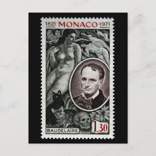 Charles Pierre Baudelaire (1821-1867) Postcard Postkarte (Vorderseite)