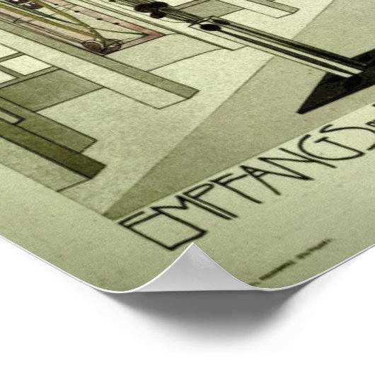 Charles Rennie Mackintosh 1901 Zeichnend Poster (Ecke)