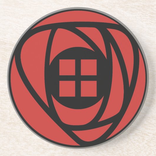 Charles Rennie Mackintosh Arts & Crafts Rose Getränkeuntersetzer (Vorne)