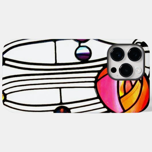 Charles Rennie Mackintosh Blume Fensterdesign Case-Mate iPhone Hülle (Rückseite (Horizontal))