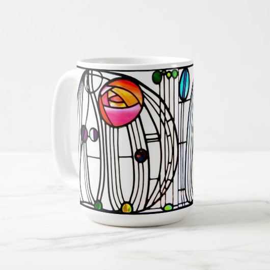 Charles Rennie Mackintosh Blume Kaffeetasse (Vorderseite Links)
