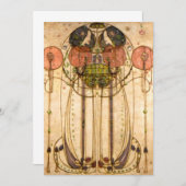 Charles Rennie Mackintosh Einladung (Vorne/Hinten)