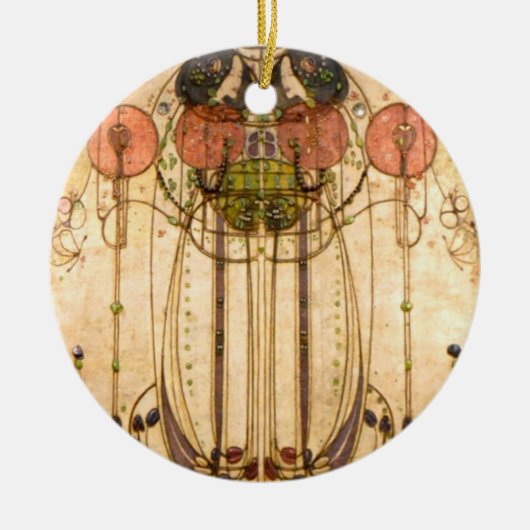 Charles Rennie Mackintosh Keramik Ornament (Vorne)