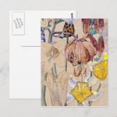 Charles Rennie Mackintosh - Mont Louis - Blume Postkarte (Vorne/Hinten)