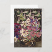 Charles Rennie Mackintosh - Petunias Begleitkarte (Vorne/Hinten)