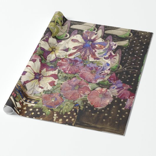 Charles Rennie Mackintosh - Petunias Geschenkpapier (Ungerollt)