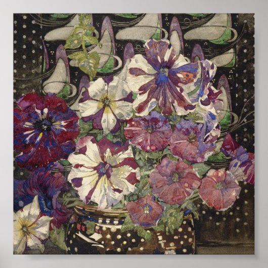 Charles Rennie Mackintosh - Petunias Poster (Vorne)