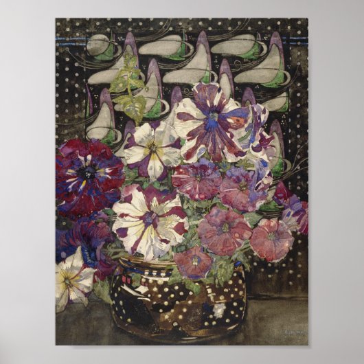 Charles Rennie Mackintosh - Petunias Poster (Vorne)