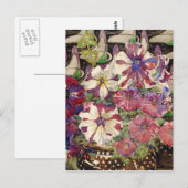 Charles Rennie Mackintosh - Petunias Postkarte (Vorne/Hinten)