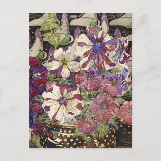 Charles Rennie Mackintosh - Petunias Postkarte (Vorderseite)