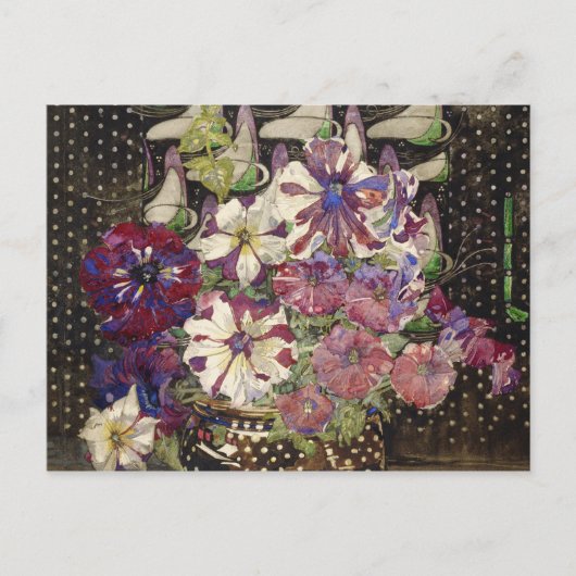 Charles Rennie Mackintosh - Petunias Postkarte (Vorderseite)