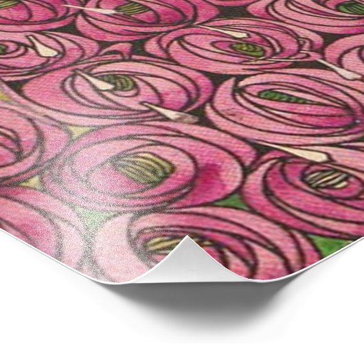 Charles Rennie Mackintosh - Rose Fotodruck (Ecke)