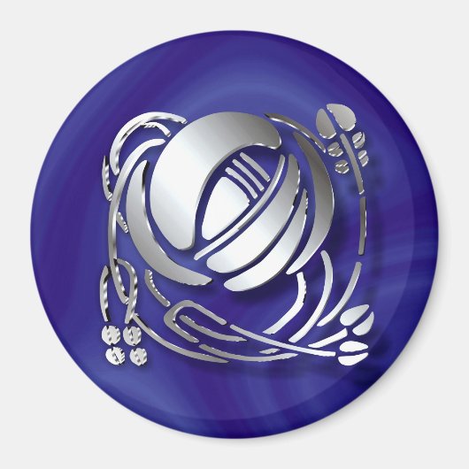 Charles Rennie Mackintosh Rose Magnet (Vorne)