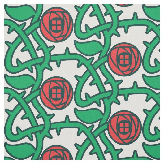 Charles Rennie Mackintosh Rose Pattern Fabric Stoff (Muster)