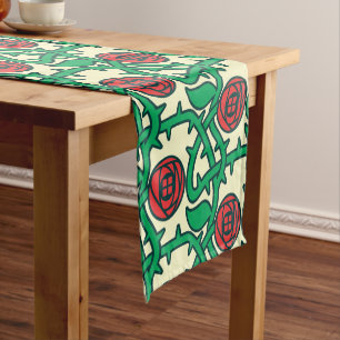 Charles Rennie Mackintosh Rose Pattern Kurzer Tischläufer