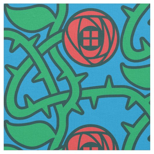Charles Rennie Mackintosh Rose Pattern Stoff (Nahaufnahme)