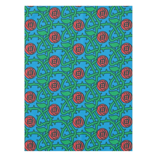 Charles Rennie Mackintosh Rose Pattern Tischdecke (Vorderseite)