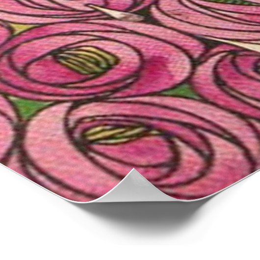 Charles Rennie Mackintosh - Rose Poster (Ecke)