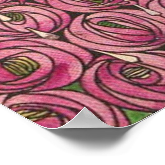 Charles Rennie Mackintosh - Rose Poster (Ecke)