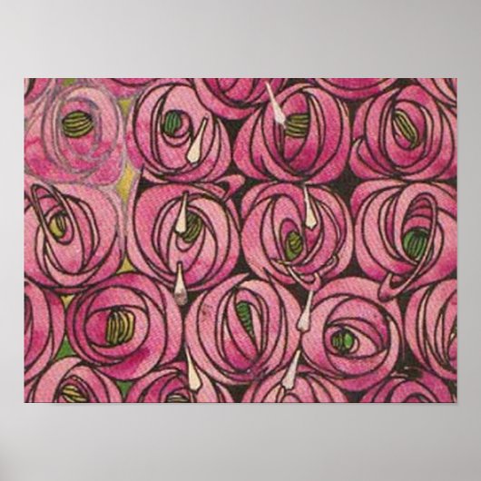 Charles Rennie Mackintosh - Rose Poster (Vorne)
