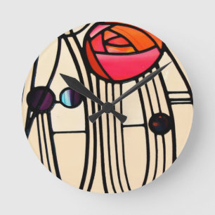 Charles Rennie Mackintosh Runde Wanduhr
