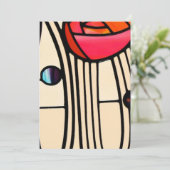 Charles Rennie Mackintosh Stains Glass Einladung (Stehend Vorderseite)