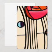 Charles Rennie Mackintosh Stains Glass Einladung (Vorne/Hinten)