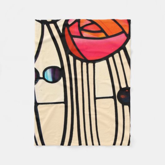 Charles Rennie Mackintosh Stains Glass Fleecedecke (Vorderseite)