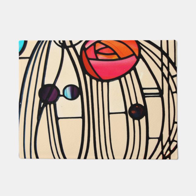 Charles Rennie Mackintosh Stains Glass Fußmatte (Vorderseite)