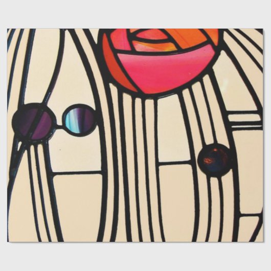 Charles Rennie Mackintosh Stains Glass Geschenkpapier (Flach)