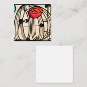 Charles Rennie Mackintosh Stains Glass Quadratische Visitenkarte (Vorne/Hinten)