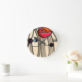 Charles Rennie Mackintosh Stains Glass Runde Wanduhr (Zuhause)