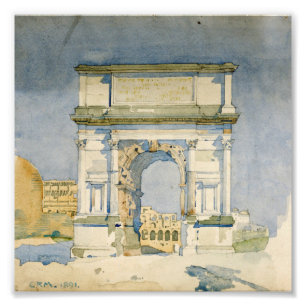Charles Rennie Mackintosh - The Arch of Titus, Rom Fotodruck