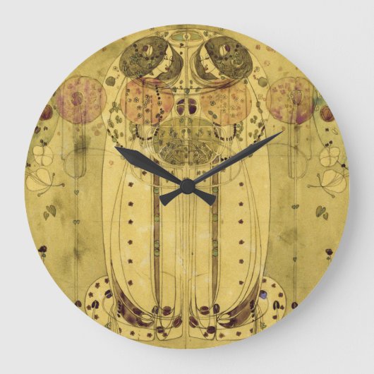 Charles Rennie Mackintosh - The Wassail Große Wanduhr (Vorderseite)