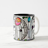 Charles Rennie Mackintosh Zweifarbige Tasse (VorderseiteRechts)